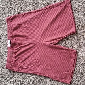 Lett Madrid Ribbed Biker Short Teraacotta XL